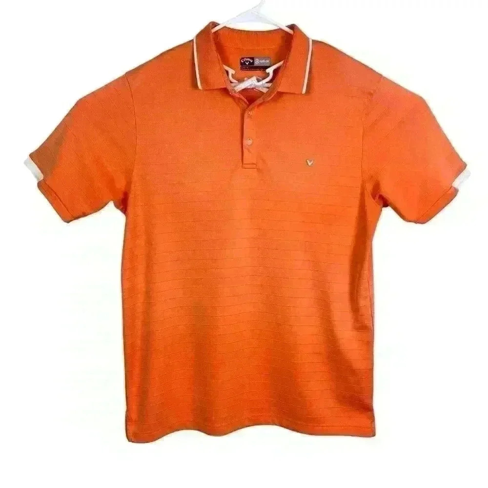 Callaway V Golf Polo Shirt Men Large Short Sleeve Lightweight Opti•Dri V Logo
